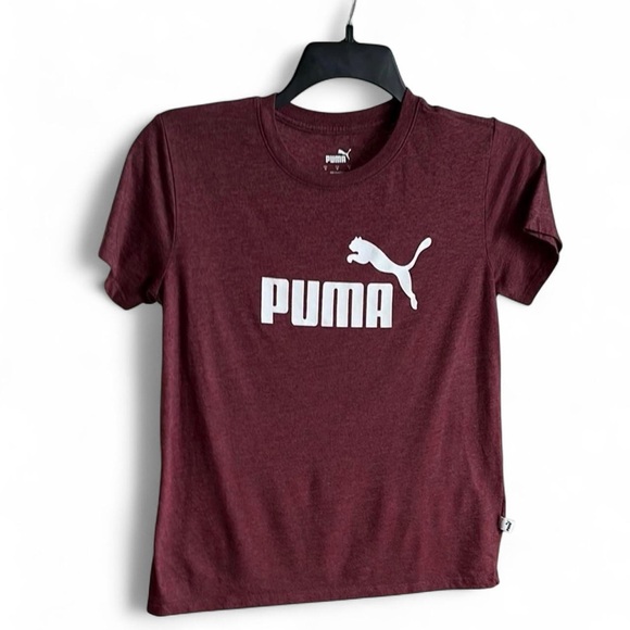 Puma Burgundy Tee with Logo - Picture 1 of 4